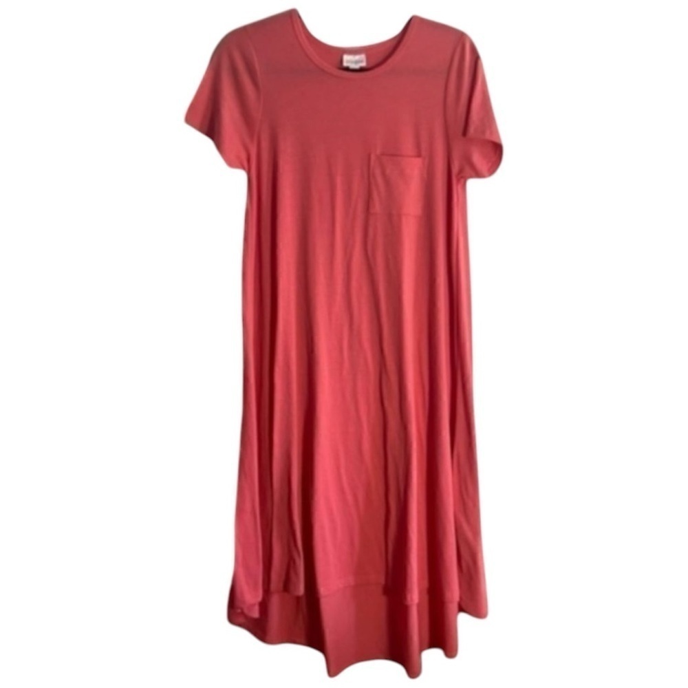 LULA ROE salmon colored short sleeve t shirt maxi dress